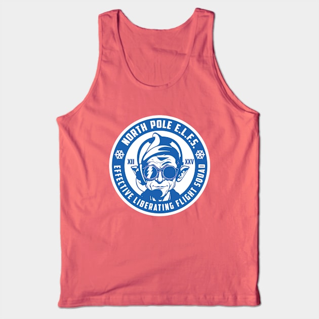 North Pole E.L.F.S. (Blue) Tank Top by PopCultureShirts